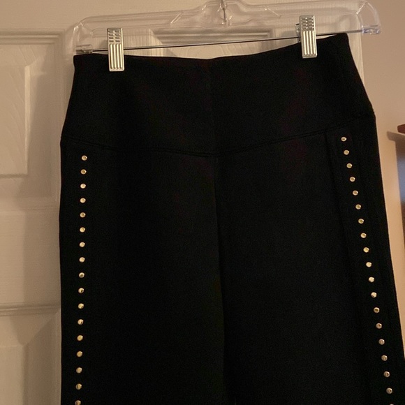 SALE White House Black Market Black Gold Stud Detail Runway Leggings - Picture 7 of 14